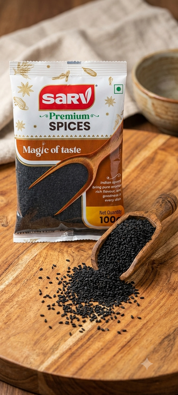 SARV PREMIUM KALONJI(NIGELLA  SEEDS) 100GM
