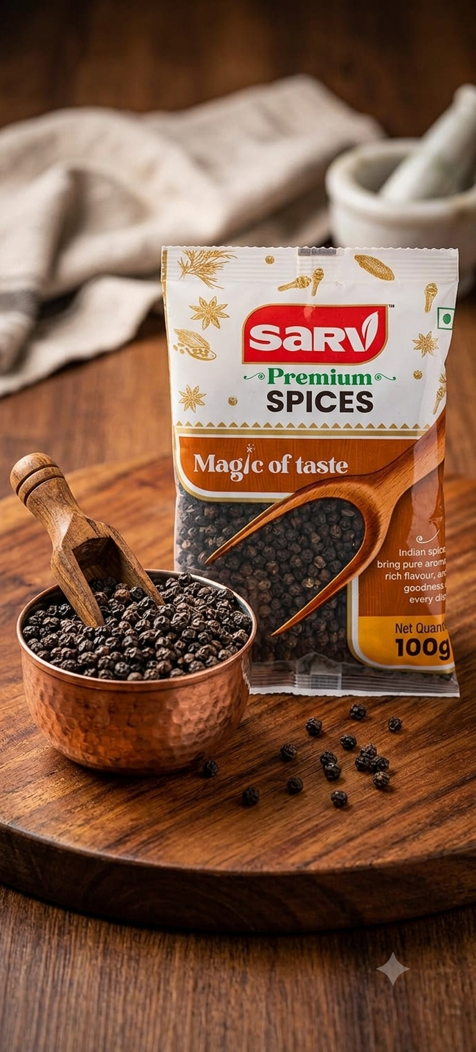 SARV PREMIUM KALI MIRCH(BLECK PEPER)100GM