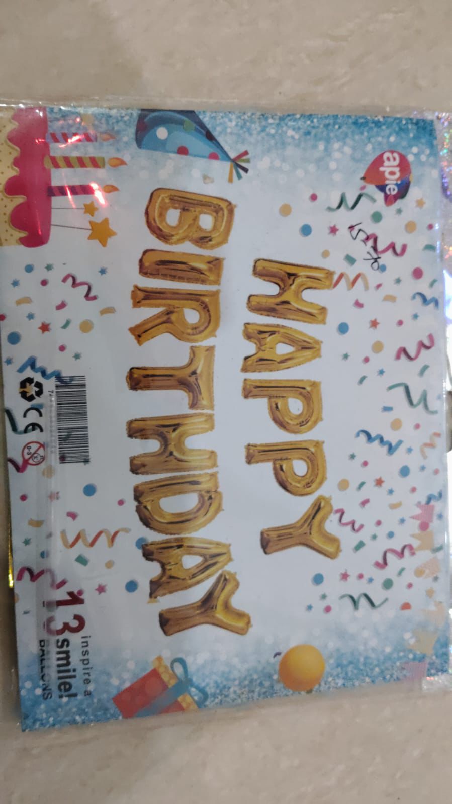 HAPPY BIRTHDAY (FOIL SET) GOLDEN COLOUR