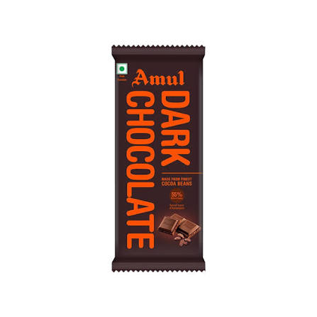 AMUL DARK CHOCOLATE 55%RICH IN COCOA 35GM