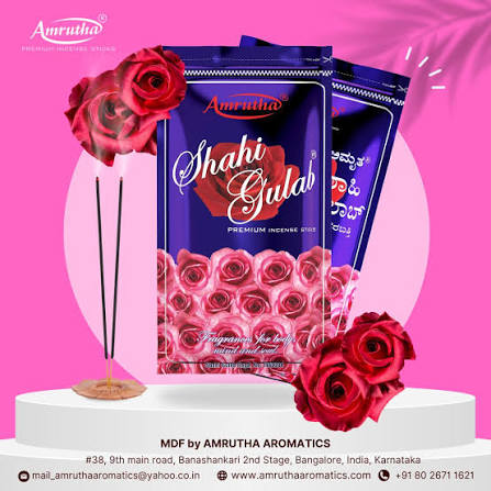 AMRUTHA SHAHI GULAB STICKS 105GM